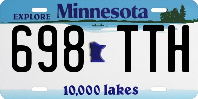 MN license plate 698TTH