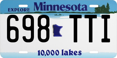 MN license plate 698TTI