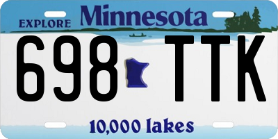 MN license plate 698TTK