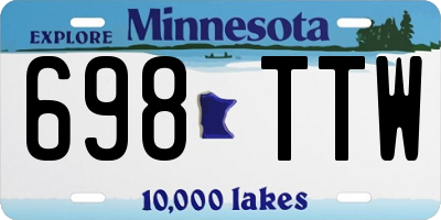 MN license plate 698TTW