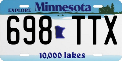 MN license plate 698TTX