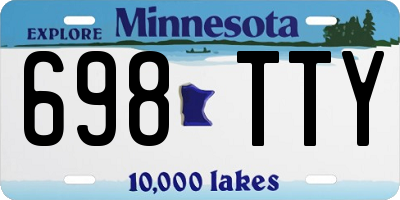 MN license plate 698TTY