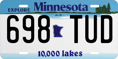 MN license plate 698TUD