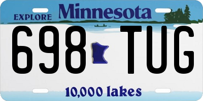 MN license plate 698TUG