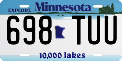 MN license plate 698TUU