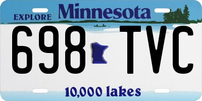 MN license plate 698TVC