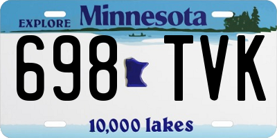 MN license plate 698TVK
