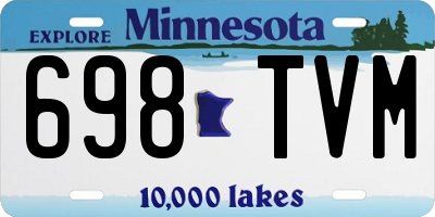 MN license plate 698TVM