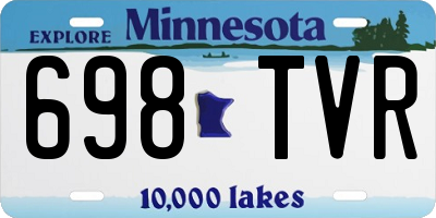 MN license plate 698TVR