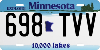 MN license plate 698TVV