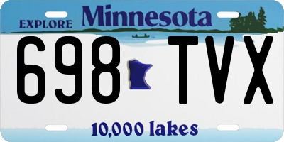MN license plate 698TVX