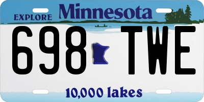 MN license plate 698TWE