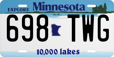 MN license plate 698TWG