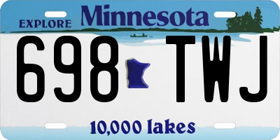 MN license plate 698TWJ