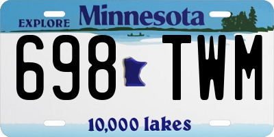 MN license plate 698TWM