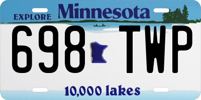 MN license plate 698TWP