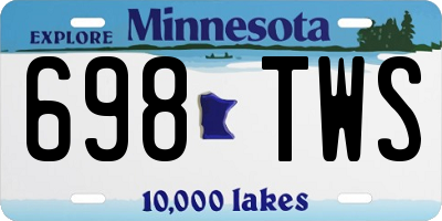MN license plate 698TWS