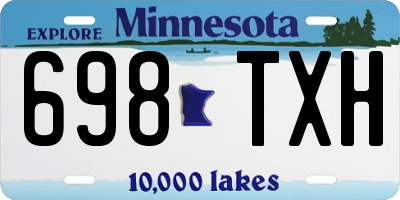 MN license plate 698TXH