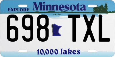 MN license plate 698TXL