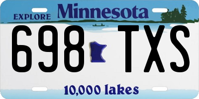 MN license plate 698TXS