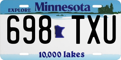 MN license plate 698TXU