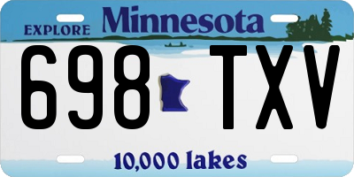 MN license plate 698TXV