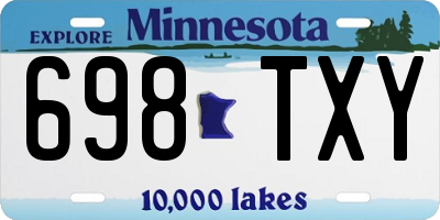 MN license plate 698TXY