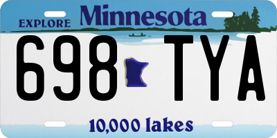 MN license plate 698TYA