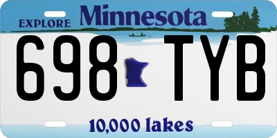 MN license plate 698TYB