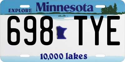 MN license plate 698TYE