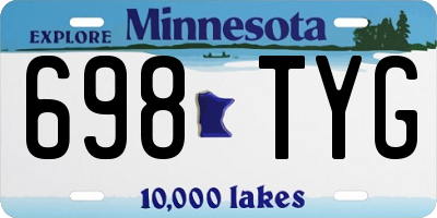 MN license plate 698TYG