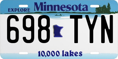 MN license plate 698TYN