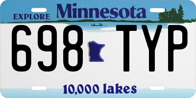 MN license plate 698TYP
