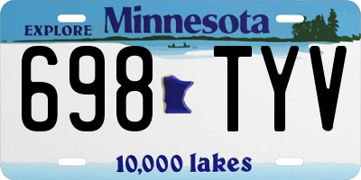 MN license plate 698TYV