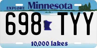 MN license plate 698TYY