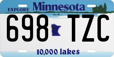 MN license plate 698TZC