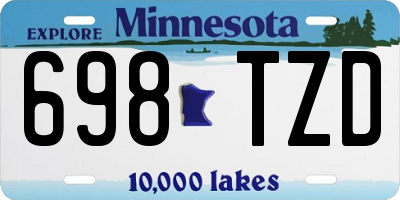 MN license plate 698TZD