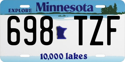 MN license plate 698TZF