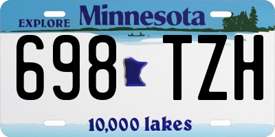 MN license plate 698TZH