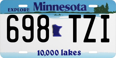 MN license plate 698TZI