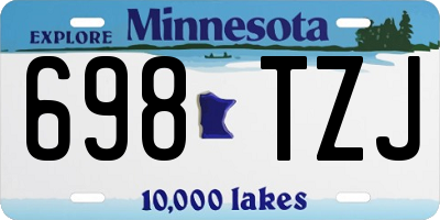 MN license plate 698TZJ