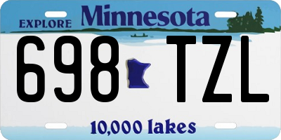MN license plate 698TZL