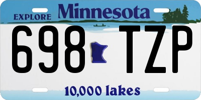 MN license plate 698TZP