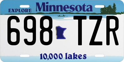 MN license plate 698TZR