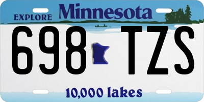 MN license plate 698TZS