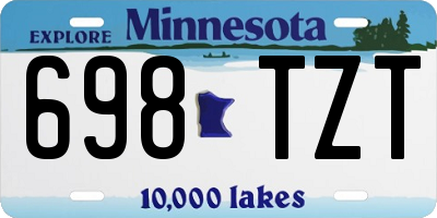 MN license plate 698TZT