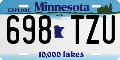 MN license plate 698TZU
