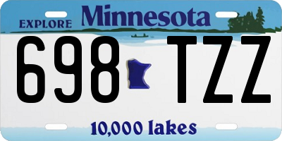 MN license plate 698TZZ