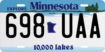 MN license plate 698UAA