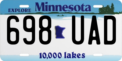 MN license plate 698UAD